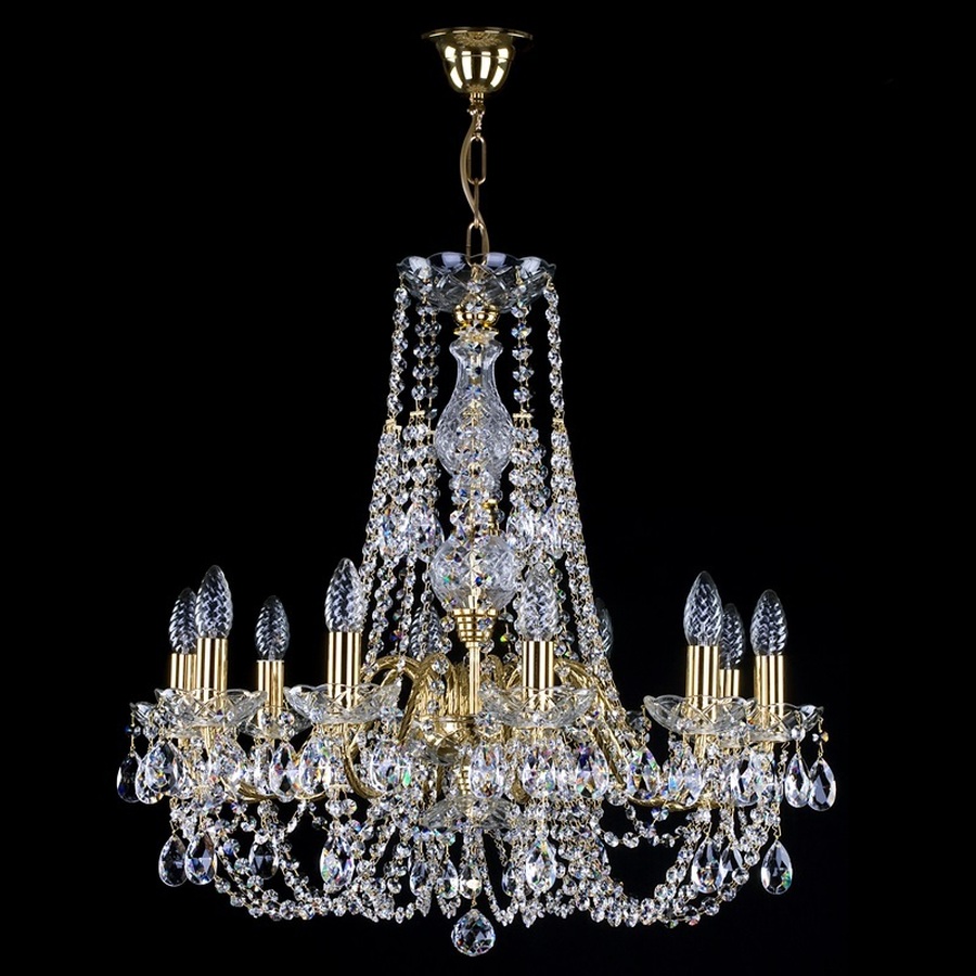 Crystal Chandeliers with Metal Arms